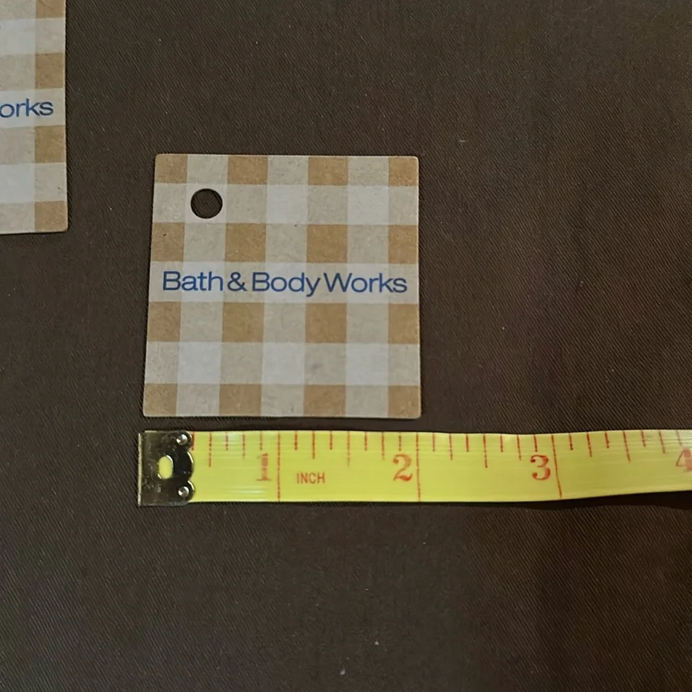 Bath & Body Works Small Cardboard Gingham Gift Tags